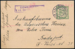 1917 Cenzúrázott Díjjegyes Levelezőlap Belgrádból Budapestre / Censored PS-card "BELGRAD" - Otros & Sin Clasificación