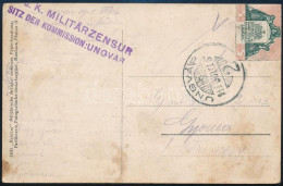 1915 Tábori Posta Képeslap / Field Postcard "K.u.k. MILITÄRZENSUR SITZ DER KOMMISSION: UNGVAR" - Andere & Zonder Classificatie