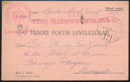 1915 Tábori Posta Levelezőlap / Field Postcard "K.u.k. RESERVE TELEGRAPHENBAUABTEILUNG No.63." + "HP 121" - Autres & Non Classés