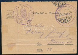 1915 Tábori Posta Levelezőlap / Field Postcard "M.KIR. 9. NÉPFÖLKELŐ GYALOGEZRED GAZDASÁGI HIVATALA" + "TP 151" - Sonstige & Ohne Zuordnung