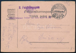 1916 Tábori Posta Levelezőlap / Field Postcard "Infanterieregiment Freiherr Von ..." + "TP 59" - Sonstige & Ohne Zuordnung