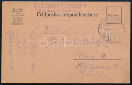 1916 Tábori Posta Levelezőlap / Field Postcard "K.u.k. Schwere Haubitzdivision Nr.9. Munitions-Kolonne Nr.1." + "TP 156" - Sonstige & Ohne Zuordnung