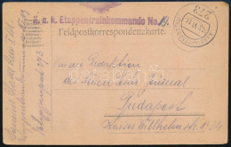 1916 Tábori Posta Levelezőlap / Field Postcard "K.u.k. Etappentrainkommando No.19." + "EP 273" - Otros & Sin Clasificación