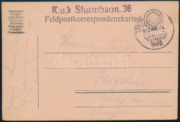 1918 Tábori Posta Levelezőlap / Field Postcard "K.u.k. Sturmbaon 36." + "TP 634" - Autres & Non Classés