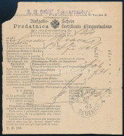 1892 Postautalvány / Postal Money Order "S.M. Schiff Schwarzenberg" + "SIBENIK / SEBENICO" - Altri & Non Classificati