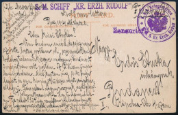 1914 Tábori Posta Képeslap / Field Postcard "S.M.S. Kr. Erzh. Rudolf" - Andere & Zonder Classificatie