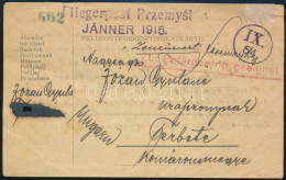 1915 Tábori Posta Levelezőlap / Field Postcard "Fliegerpost Przemysl JÄNNER 1915" - Andere & Zonder Classificatie