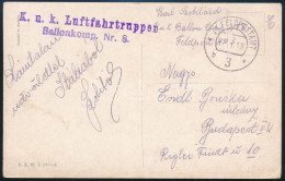 1918 Tábori Posta Képeslap / Field Postcard "K.u.k. Luftfahrtruppen Ballonkomp Nr.8." + "FP 3 B" - Autres & Non Classés