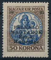 * Nyugat-Magyarország V. 1921 Koronás Madonna 50K (**60.000) / Mi 57 Signed: Bodor - Other & Unclassified
