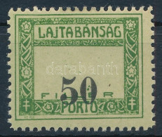 * Nyugat-Magyarország VII. 1921 Portó 50f Elcsúszott értékszámmal / Mi P1 With Shifted Number. Signed: Bodor - Andere & Zonder Classificatie