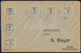 Kolozsvár 1919 S. Bayer Bélyegkereskedőnek Címzett Levél, Portóbélyegekkel. / Cover With 6 Postage Due Stamps. Signed: B - Other & Unclassified