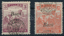 ** Nagyvárad 1919 Arató 3f és Magyar Posta 10f Elcsúszott Felülnyomással / Mi 27 + 66 II. With Shifted Overprint. Signed - Otros & Sin Clasificación