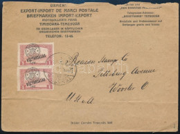 Nagyvárad 1919 Urmenyi Temesvári Bélyegkereskedő Levelezéséből Levél Az Egyesült Államokba. Cover To The USA. Signed: Bo - Otros & Sin Clasificación