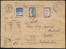 1922 Pénzeslevél 19K Bérmentesítéssel / Insured Cover With 19K Franking - Altri & Non Classificati