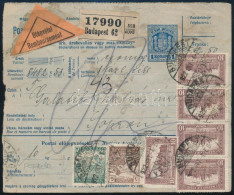 1922 Utánvétes Csomagszállító 11 Db Bélyeggel (267,5K) / COD Parcel Card With 11 Stamps - Other & Unclassified