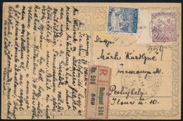 1922 Ajánlott Képeslap 2 Bélyeggel / Registered Postcard - Andere & Zonder Classificatie