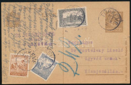 1923 Díjjegyes Levelezőlap 3 Bélyeggel Kiegészítve / PS-card With Additional Franking - Otros & Sin Clasificación