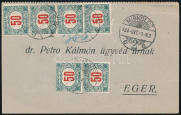 1923 Nyomtatvány Miskolcról Egerbe 300K Portóval / Printed Matter With 300K Postage Due - Autres & Non Classés