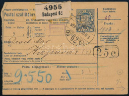 1923 Csomagszállító 3 Db Hivatalos Bélyeggel / Parcel Card With Official Stamps - Andere & Zonder Classificatie