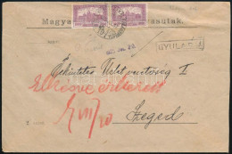 1925 Levél 2000K Bérmentesítéssel, "GYOMA-KÖRÖSSZAKÁL-KALAUZPOSTA" Vasúti és "GYULA" Pályaudvari Bélyegzéssel / Cover Wi - Other & Unclassified