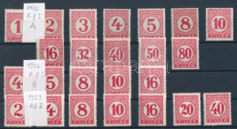 ** 1926 Pengő-fillér I. A, B Sor + 1929 II. A Sor / Postage Due Sets - Other & Unclassified