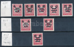 ** 1931 Kisegítő Portó A, B és C Sor / Postage Due Sets - Andere & Zonder Classificatie