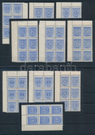 ** 1934 Kékportó Sor ívsarki Hatostömbökben, Ritka! / Mi P 125-134 Corner Blocks Of 6 - Altri & Non Classificati