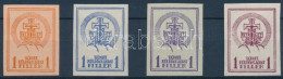 1938 Soproni Tábori Küldöncjárat 4 Klf Színű Vágott Próbanyomat / Sopron Curier Post Stamp 4 Different Imperforated Proo - Altri & Non Classificati