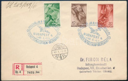 1940 Repülő Alap Sor Ajánlott Budapest Helyi FDC-n / Mi 623-625 On Local Registered FDC - Autres & Non Classés