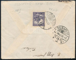 1927 Levél "TÖVIS-ARAD-BUDAPEST" Vasúti Mozgóposta Bélyegzéssel / Cover With Railway Postmark - Other & Unclassified