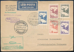 1931 Zeppelin 1. Dél-amerikai útja Levél 1927 évi Repülő Bérmentesítéssel, Közte 2P és 5P, Budapestről Friedrichshafenbe - Altri & Non Classificati