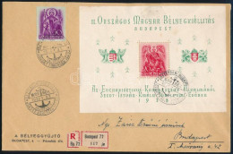 1938 ORBÉK Blokk Ajánlott Levélen / Mi Block 2 On Registered Cover - Altri & Non Classificati