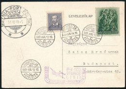 1939 Első Repülés Levél / Airmail Postcard "GDYNIA-WARSZAVA-VENEZIA-ROMA" - Altri & Non Classificati