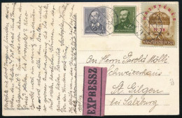 1939 Expressz Levelezőlap 3 Bélyeggel Budapestről Salzburgba / Express Postcard To Salzburg - Other & Unclassified