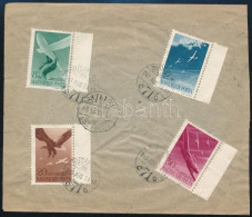 1943 Repülő Alap IV. Sor Ajánlott Budapest Helyi Levélen / Mi 731-734 On Registered Cover - Altri & Non Classificati