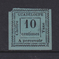 Guadeloupe, Scott J7 (Yvert TT7), MNG (no Gum, Thin) - Postage Due