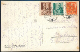 1943 Képeslap "M.KIR.POSTA 184" Szükségbélyegzéssel / Postcard With Auxiliary Postmark - Altri & Non Classificati