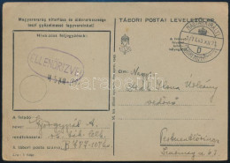 1943 Tábori Posta Levelezőlap / Field Postcard "MAGYAR KIRÁLYI / TÁBORI MOZGÓPOSTA" - Otros & Sin Clasificación