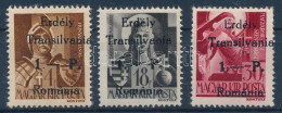 ** Székelyudvarhely 1944 3 Klf Bélyeg. Signed: Bodor - Andere & Zonder Classificatie