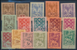 (*), O Nagyvárad II. 1945 16 Db Vágott Bélyeg / 16 Imperforate Stamps. Signed: Bodor - Sonstige & Ohne Zuordnung