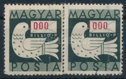 O 1946 Billiós 2 Db 1000 Billió P Elcsúszott értékszámmal (falccal összeragasztva) / 2 X Mi 928 Shifted Numbers (glued T - Otros & Sin Clasificación