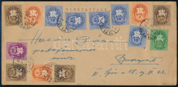 1946 (14. Díjszabás) Budapest Helyi Nyomtatvány 14 Db Lovasfutár Bélyeggel / Local Printed Matter With 14 Stamps - Altri & Non Classificati