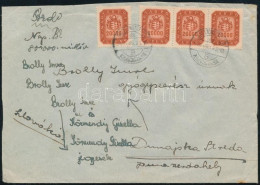 1946 (20. Díjszabás) Levél 4 X 20.000 Milpengő Bérmentesítéssel Szlovákiába Balatonszárszóról / Cover To Slovakia - Other & Unclassified