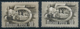 ** 1950-1951 Ötéves Terv I. és II. 40f Elfogazva / Shifted Perforation - Other & Unclassified