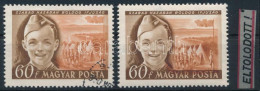 ** 1950 Gyermek 60f Eltolódott Narancssárga Színnyomat (papírránc) + Támpéldány / Mi 1104 Shifted Orange Colour (paper C - Sonstige & Ohne Zuordnung