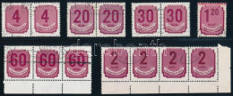 O 1950 Forint-filléres Portó Tétel Szedési Hibákkal / Postage Due Stamps With Plate Varieties - Other & Unclassified