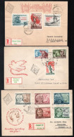 1950-1954 3 Db Futott Ajánlott FDC / 3 Registered FDC - Sonstige & Ohne Zuordnung