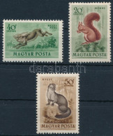 ** 1953 Erdei állatok 3 Klf Bélyeg Számvízjellel / Number In The Watermark - Sonstige & Ohne Zuordnung