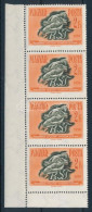 ** 1958 Takarékosság és Biztosítás 2Ft ívsarki Négyescsík Lemezhibával / Mi 1518 Corner Stripe Of 4 With Plate Variety - Sonstige & Ohne Zuordnung