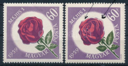 ** 1959 Május 1. 60f Elcsúszott Piros Színnyomat + Támpéldány / Mi 1582 Shifted Red Colour - Autres & Non Classés